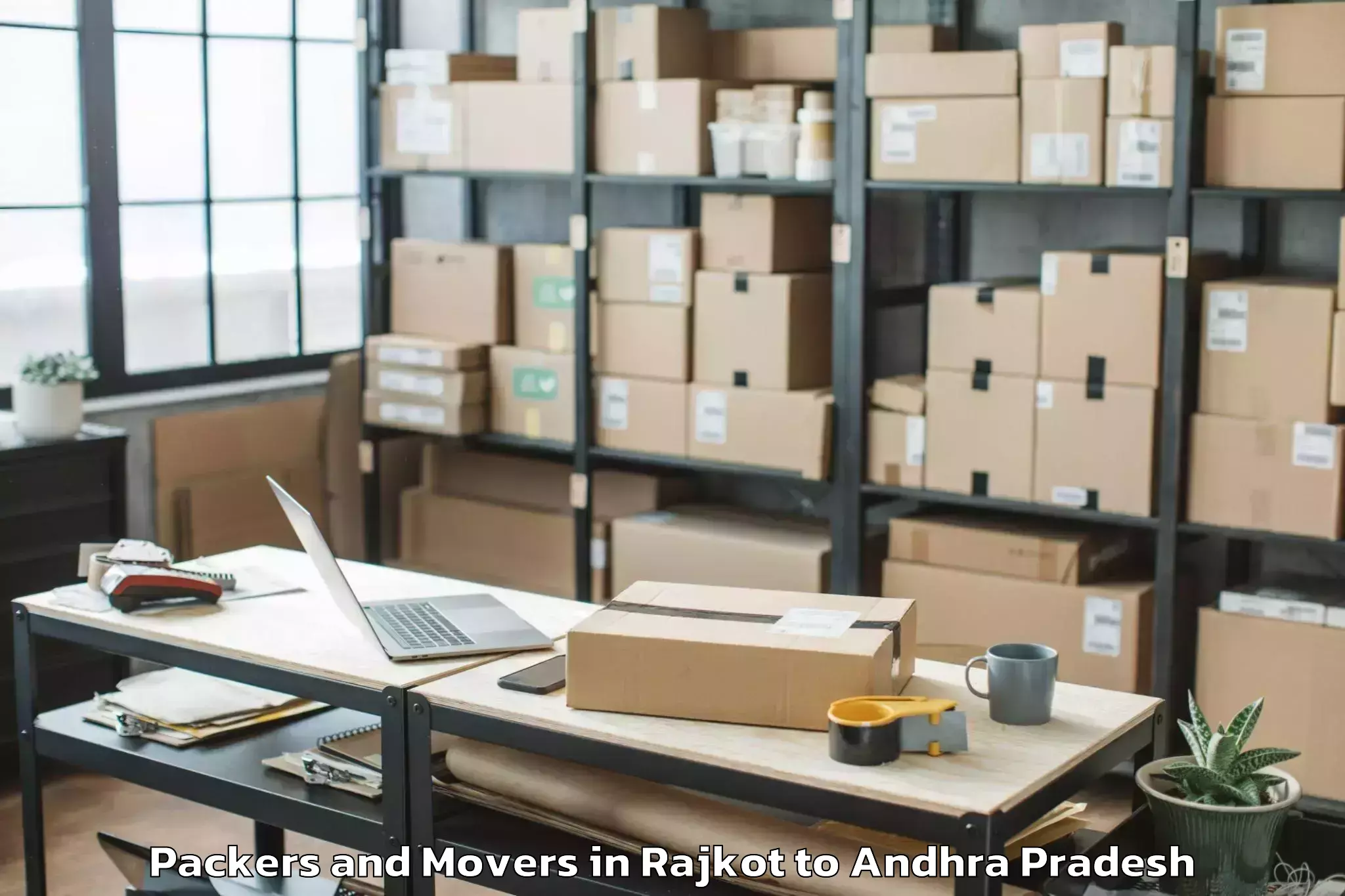 Trusted Rajkot to Addanki Packers And Movers